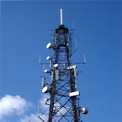 150 feet 200 feet tự hỗ trợ thép tháp tấm pin mặt trời 50km mạng không dây đài viễn thông