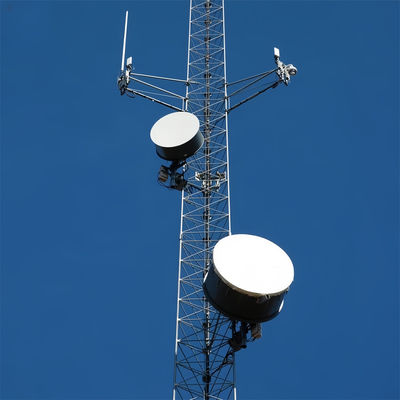 Mạng 3 chân Radio 5G ăng-ten Tháp dây chuyền hình tam giác Thép kẽm