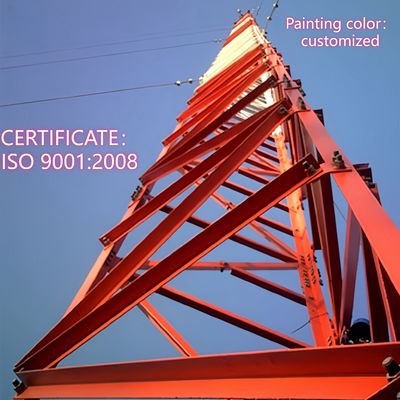 Tháp Truyền Thông Thép Góc 3 Chân Thép Q235 25m Mạng LTE Chống Chịu Thời Tiết Vùng Nông Thôn