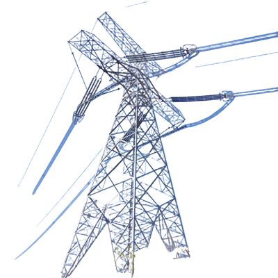 Điện áp cao 220KV 500KV Thép góc kẽm Tháp truyền điện Cột tiện ích treo