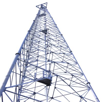 Nhiệm vụ nhẹ 45 mét 3 chân ống vi sóng tế bào Ống thép Isp Pylon ăng-ten 5g Cột 3 chân Tháp thép lưới