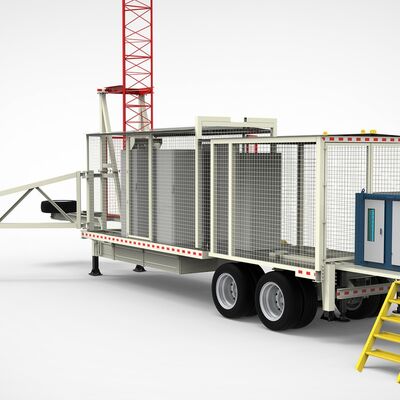 30M Tháp kính thiên văn Thép galvanized Truck gắn truyền thông ăng-ten 40M/S Căng chống gió ISO chứng nhận