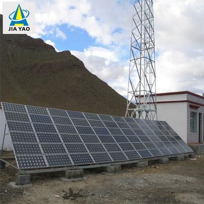 15 22 38M Tháp viễn thông lưới năng lượng mặt trời không nối lưới 4 chân với thép mạ kẽm và pin dự phòng để liên lạc khẩn cấp