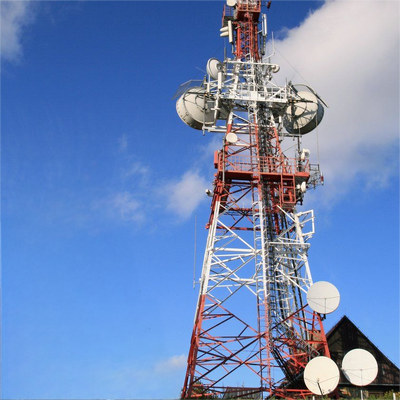 Tháp thép góc 4 chân mạ kẽm nhúng nóng 20M 30M 45M dành cho khu công nghiệp thương mại điện tử 5G