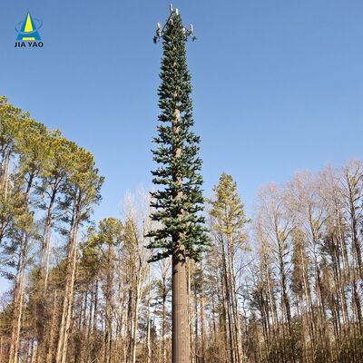 Tháp cây thông Bionic chắc chắn với lá được ngụy trang và hệ thống ăng-ten ẩn cho khu vực cảnh quan Trang web mạng 5G Q345B mạ kẽm