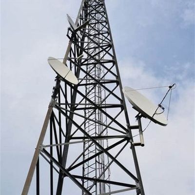 Hot Dip Galvanized tự hỗ trợ tháp vô tuyến 5km Wifi GSM điện thoại vệ tinh Microwave tháp vô tuyến