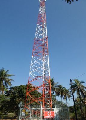 Tự hỗ trợ Internet 5G viễn thông ăng-ten 3 chân thép góc tháp