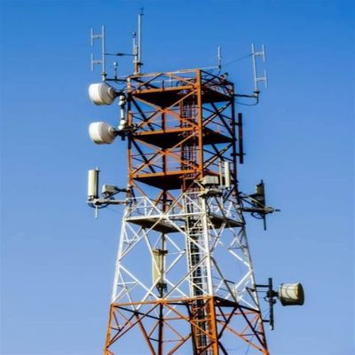 4 chân góc thép sắt tự hỗ trợ Tháp lưới viễn thông &amp; Internet ISP Tháp ăng-ten không dây 5G