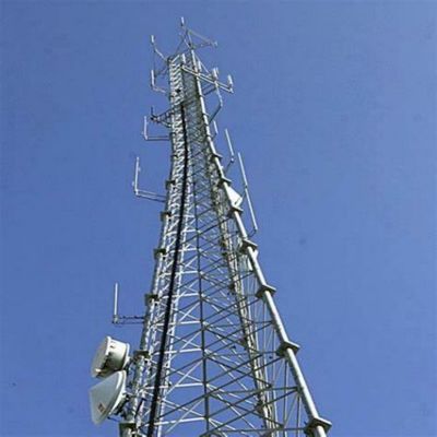 10 - 60M Tháp thép ống kẽm Wifi tín hiệu Bts Tivi 3 chân Tháp thép ống