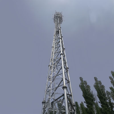 Tháp thép ống 3 chân Mạng di động 4G 5G Tháp truyền tín hiệu vô tuyến