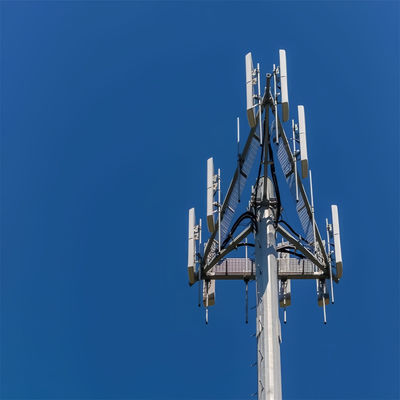 ISO 1461 15 20 30 40 50 M Mét 4G 5G Stand Cell Signal Pole Thang leo thang tự hỗ trợB Monopole Antenna Tower