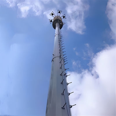 ISO 1461 15 20 30 40 50 M Mét 4G 5G Stand Cell Signal Pole Thang leo thang tự hỗ trợB Monopole Antenna Tower