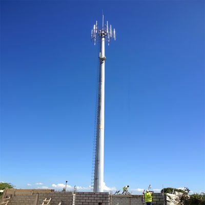 Thiết kế Hot Dip Galvanized cao độ kéo Thép truyền thông Monopole Tower