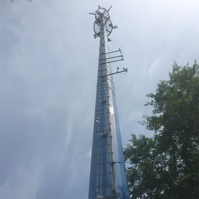 Thiết kế Hot Dip Galvanized cao độ kéo Thép truyền thông Monopole Tower