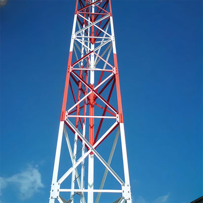 50m Microwave ăng-ten tự nâng tháp Lattice thiết kế 3 chân viễn thông Tháp thép