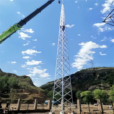 Tháp viễn thông 40 mét Nhà sản xuất Nền tảng làm việc ăng-ten Radio 3 chân Tháp thép góc