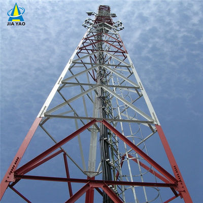 Ba chân đứng tự do Lattice Tháp góc 60 độ Thép Telecom thép thép thép
