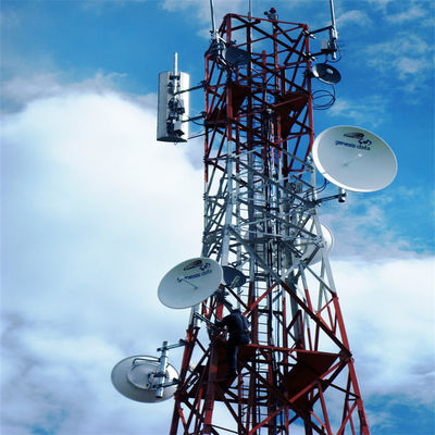 20m 40m 45m 50m Bốn chân thép Mast GSM viễn thông di động BTS ăng-ten thông tin liên lạc tháp