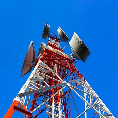 20m 40m 45m 50m Bốn chân thép Mast GSM viễn thông di động BTS ăng-ten thông tin liên lạc tháp