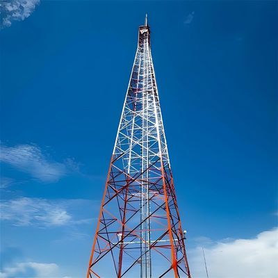Thiết kế nhà chứa viễn thông 60m 4 chân thép góc tháp góc lưới vô tuyến ăng-ten 4g thiết bị không dây