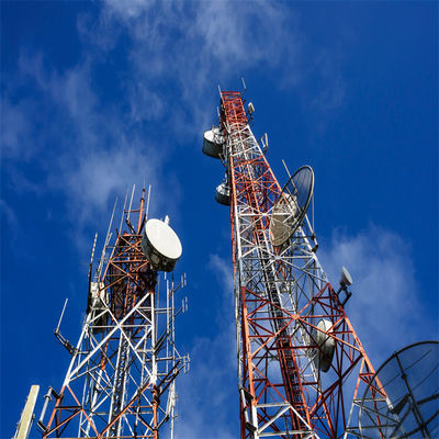 Thiết kế nhà chứa viễn thông 60m 4 chân thép góc tháp góc lưới vô tuyến ăng-ten 4g thiết bị không dây