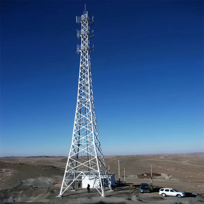 Tháp Truss thép Gsm cấu trúc coni đường viễn thông 4 chân thép góc tháp