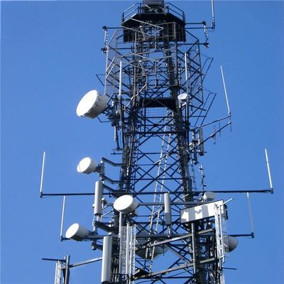 60m 4 Leg Galvanized Self Standing Antenna Tháp góc phát sóng Microwave Radio Tháp truyền thông cao nhất