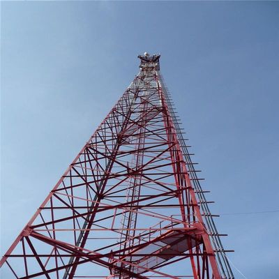 Tháp Lattice thép Điện thoại vệ tinh Điện thoại di động Điện thoại di động 4 chân Tháp di động