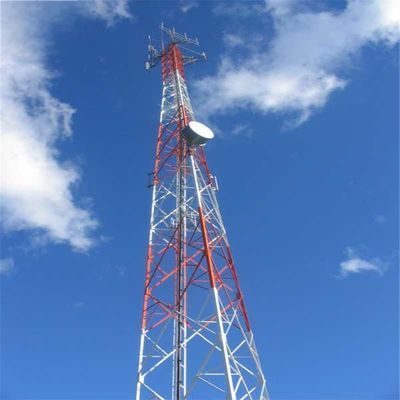 50m Thép năng lượng mặt trời TV vệ tinh Microwave Lattice Tháp Mast 50km Internet Signal Radio Tháp viễn thông