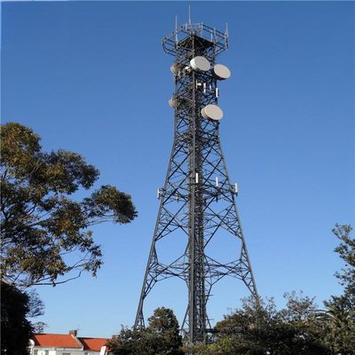50m Thép năng lượng mặt trời TV vệ tinh Microwave Lattice Tháp Mast 50km Internet Signal Radio Tháp viễn thông