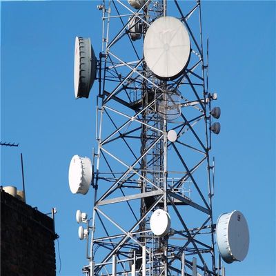 150 feet 200 feet tự hỗ trợ thép tháp tấm pin mặt trời 50km mạng không dây đài viễn thông