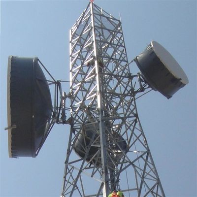 72m 4 chân thép lưới góc Tháp viễn thông di động ASTM A36 A572 Gr50