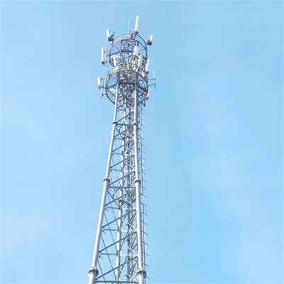 Tự hỗ trợ Hot-Dip Galvanized Digital TV Receiver Cell Radio Telecom Wifi ăng-ten Tháp cột thép tam giác