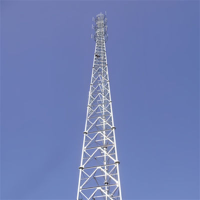 3 chân Tubular Crank Up Antenna Tower Telecom Tháp thép 50m 60m 65m