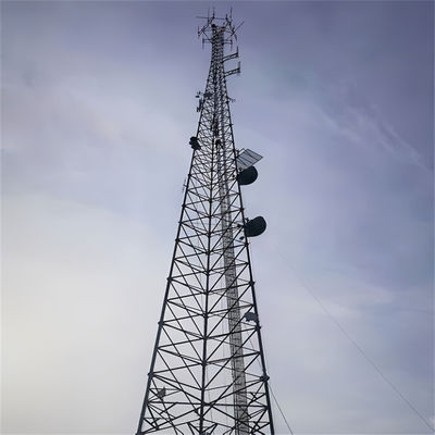 3 chân Tubular Crank Up Antenna Tower Telecom Tháp thép 50m 60m 65m