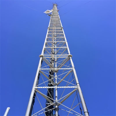 3 chân Tubular Crank Up Antenna Tower Telecom Tháp thép 50m 60m 65m