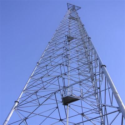 3 chân Tubular Crank Up Antenna Tower Telecom Tháp thép 50m 60m 65m