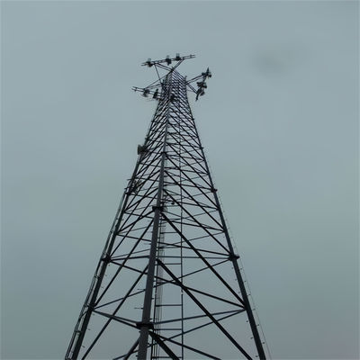 Ống sóng viễn thông Mạng Wifi GSM Tháp tế bào tự hỗ trợ 3 chân Tháp truyền thông vi sóng tế bào ống