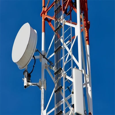 Ống sóng viễn thông Mạng Wifi GSM Tháp tế bào tự hỗ trợ 3 chân Tháp truyền thông vi sóng tế bào ống
