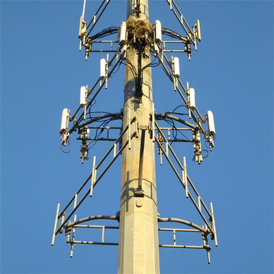 4g 5g không dây Microwave Monopole Tháp viễn thông với Flangle 5m 12m 36m 45m 55m mét