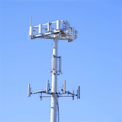 ISO 1461 Công suất nặng Monopole tháp ăng-ten Telecom mái nhà mái nhà Monopole cột tháp