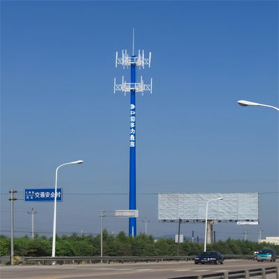 ISO 1461 Công suất nặng Monopole tháp ăng-ten Telecom mái nhà mái nhà Monopole cột tháp
