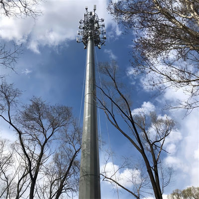 20 Meter 25 30 Meter Antenna Telecom Thép Tháp Monopole Q345B / A572 Vật liệu