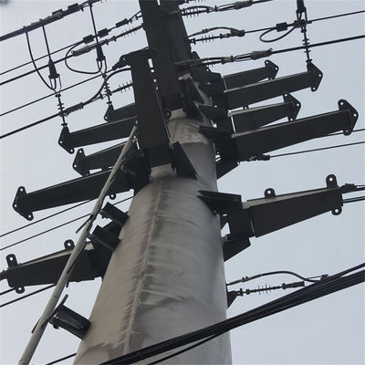 Nhà sản xuất 75 Ft ngoài trời 100 Km Range ăng-ten TV Thép ống thông tin viễn thông Mast Pole