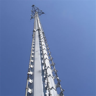 Tự hỗ trợ thép 75 Ft ống thép đệm TV ăng-ten Cell Wifi Gsm viễn thông Monopole Tháp cung cấp