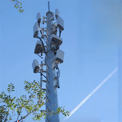 Tự hỗ trợ thép 75 Ft ống thép đệm TV ăng-ten Cell Wifi Gsm viễn thông Monopole Tháp cung cấp