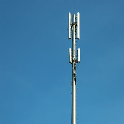 Hot Dip Galvanized Telecom Mast Tower Monopole 30 Meter Q345B/A572 Vật liệu