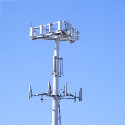 4g 5g không dây Microwave Monopole Tháp viễn thông với Flangle 5m 12m 36m 45m 55m mét
