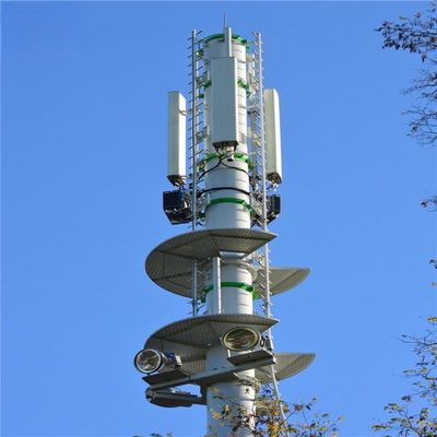 4g 5g không dây Microwave Monopole Tháp viễn thông với Flangle 5m 12m 36m 45m 55m mét