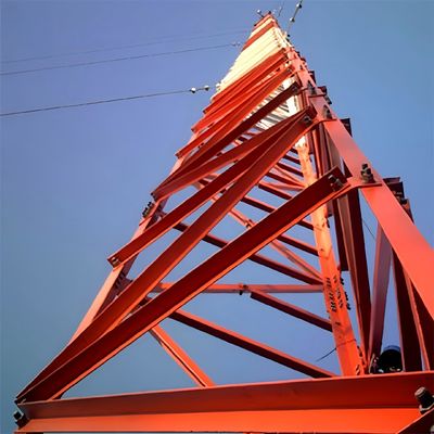 Wifi Bts Điện thoại di động dây hỗ trợ dây thép thép tháp 3 chân ống hoặc thép thanh